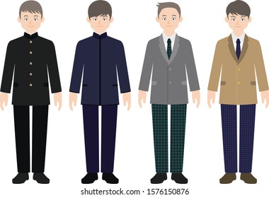 four males in uniforms 02
