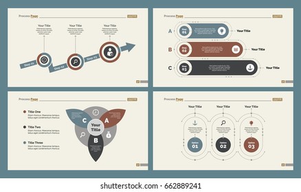 Four Management Slide Templates Set
