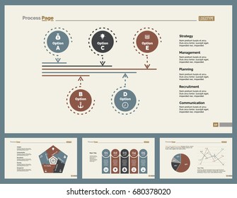 Four Management Slide Templates Set 