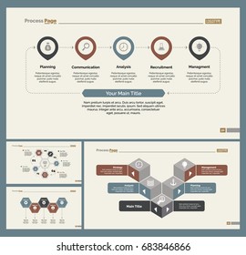 Four Management Slide Templates Set