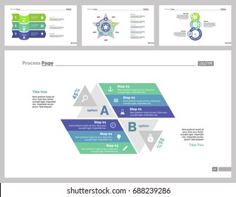 Four Management Slide Templates Set