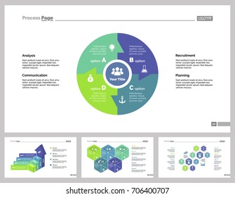 Four Management Slide Templates Set