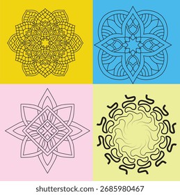 Four Mandala Design Combo Pack