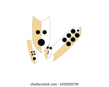Four mask on white background. Vector illustration.