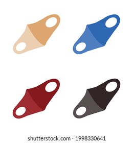 four masks with different colors