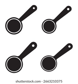 Cuatro cucharas de medición Ilustración vectorial
