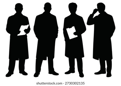 Four men in lab coats scientists doctors