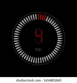 The four minute, stopwatch vector icon, digital timer. clock and watch, timer, countdown symbol.
