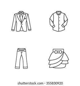 four modern clothes icons