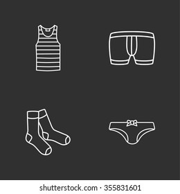 four modern clothes icons
