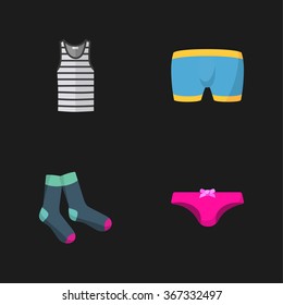 four modern clothes icons