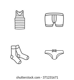 four modern clothes icons