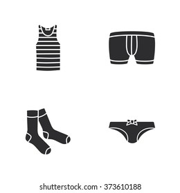 four modern clothes icons
