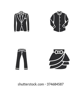 four modern clothes icons