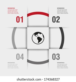 Four modern design options template