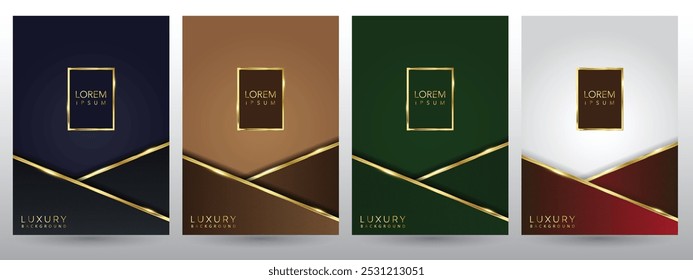 Four modern luxury premium vip card design combinations can be used for greetings, cards, invitation, wallpaper, web, blog, graphic and printing.