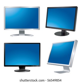 Four Monitors. Vector