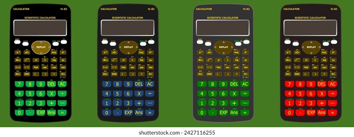 Four multicolor scientific calculator in one frame A scientific calculator is a calculator designed to help you calculate science, engineering, and mathematics problems