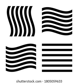 Four Natural Elements black icons - Earth, Water, Air and Fire. Abstract concept for nature energy vector illustration isolated on white background.