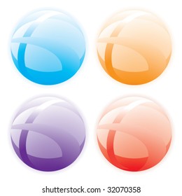 four nice elegant web buttons