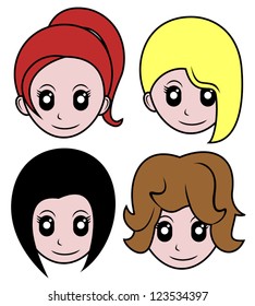 Four nice face girls