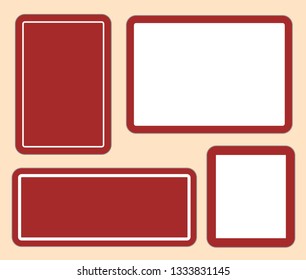 Four notes template frame with empty space for your text vector design signboard signage mock up