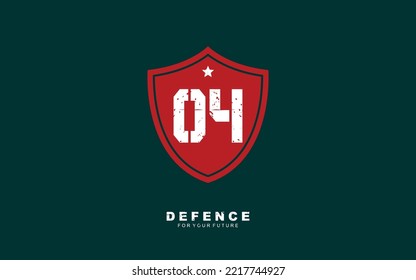 FOUR Number army for team identity. Military template vector illustration for your brand.