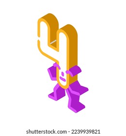 four number character isometric icon vector. four number character sign. isolated symbol illustration