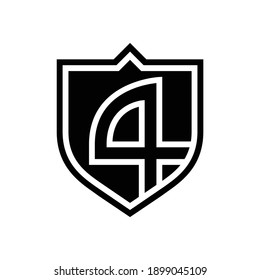 four number glyph icon vector. four number sign. isolated contour symbol black illustration