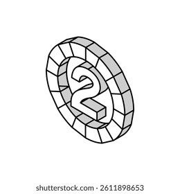 four number isometric icon vector. four number sign. isolated symbol illustration
