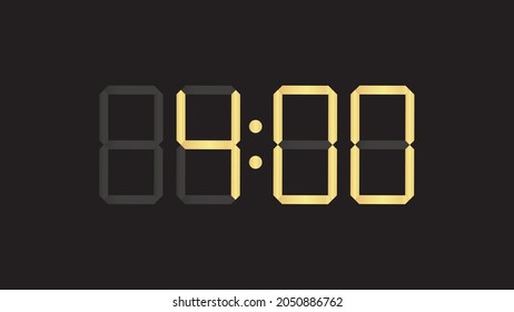 four o clock am luxury gold digital watch 4 vector 