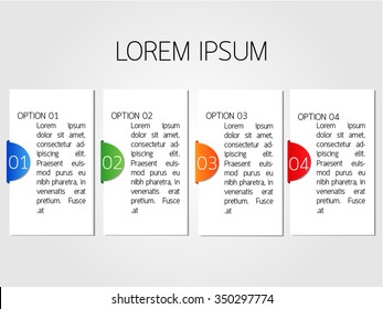 Four option Infographic, Eps10, vector illustration