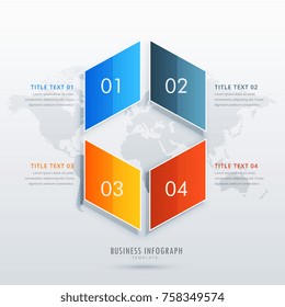 four option infographic template design