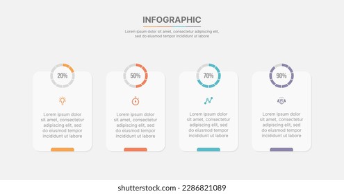 Four Options Arrow Infographic Template Design	
