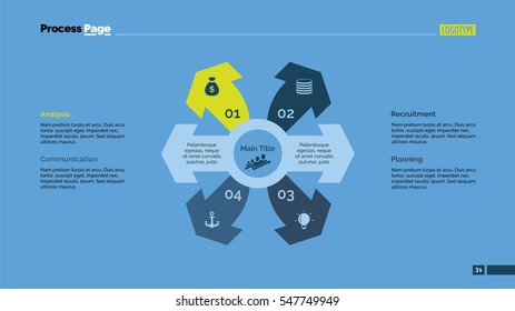 Four Options Arrows Slide Template
