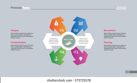 Four Options Arrows Slide Template