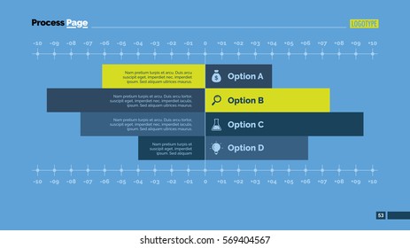 Four Options Bar Chart Slide Template