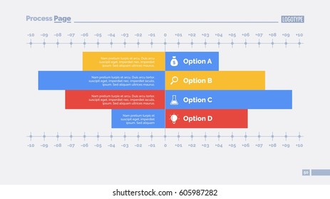 Four Options Bar Chart Slide Template