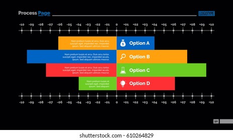 Four Options Bar Chart Slide Template