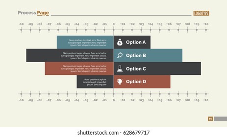 Four Options Bar Chart Slide Template