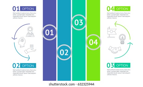 Four Options Bars Slide Template