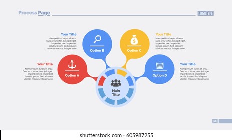 Four Options Circles Slide Template