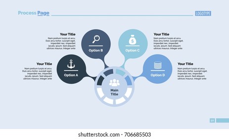 Four Options Circles Slide Template
