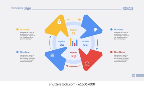 Four Options Cycle Slide Template