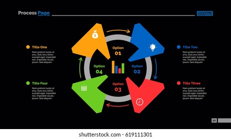 Four Options Cycle Slide Template