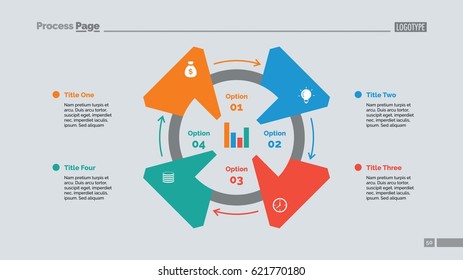 Four Options Cycle Slide Template