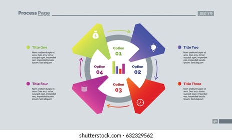 Four Options Cycle Slide Template