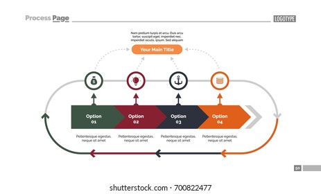 Four Options Cycle Slide Template