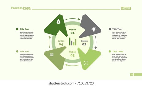 Four Options Cycle Slide Template