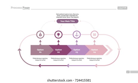 Four Options Cycle Slide Template